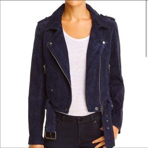 Brand New BLANK NYC Suede Leather Motorcycle Moto Jacket Sz XS Starry Night